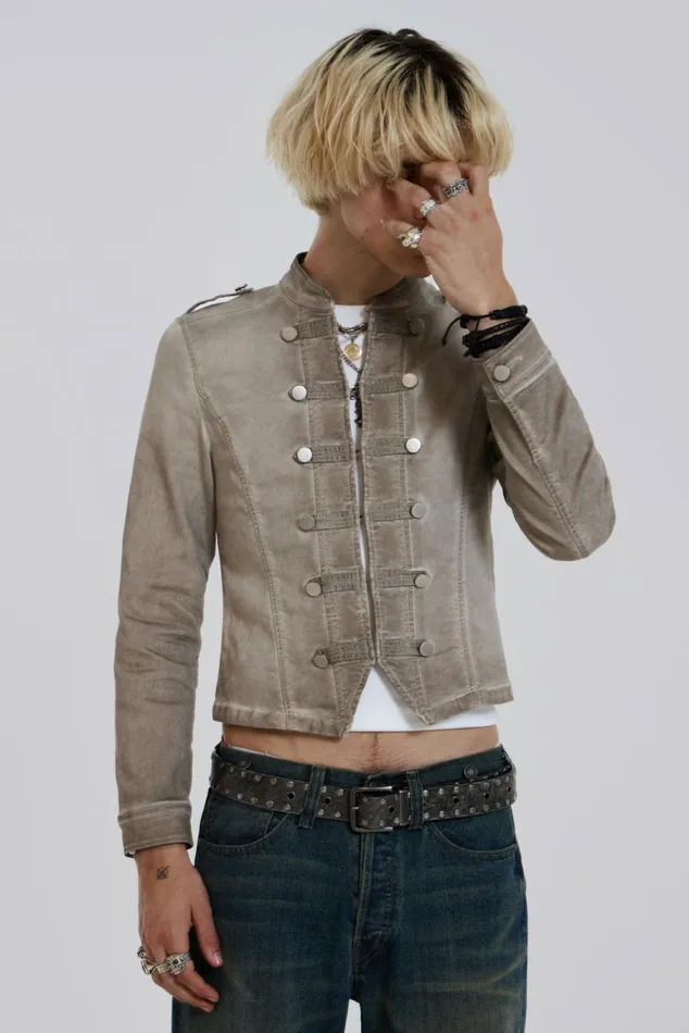 Rebel Jacket Beige Men Jaded London Rebel Jacket Beige Men Jaded London