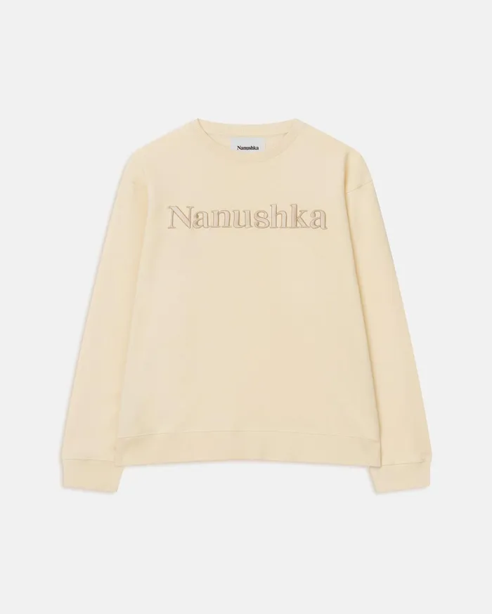 Remy Organically Grown Cotton Sweatshirt Creme WomenMen Nanushka Sweatshirts