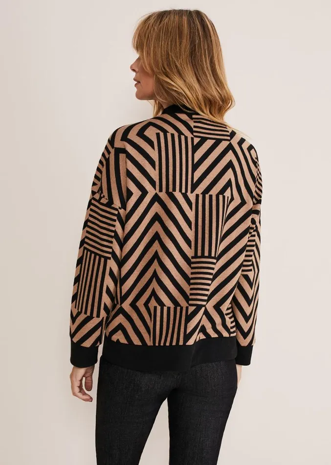 Renatta Patched Geo Jacquard Top Camelblack Women Phase Eight Tops and TShirts Renatta Patched Geo Jacquard Top Camelblack Women Phase Eight Tops and TShirts
