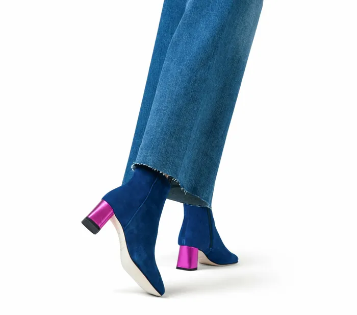 Repetto Womens Boots and Ankle Boots Melo Boots Classic Blue And Pink Online