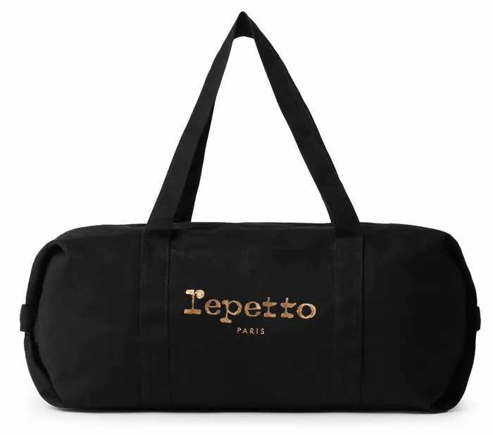 Repetto Womens Dance Bags Cotton Duffle Bag Size L Black Gift 4 You