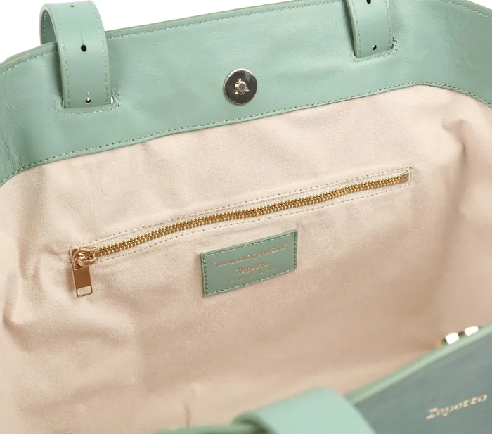 Repetto Womens Handbags Double Vie Bag Jade Green Gift for Friend