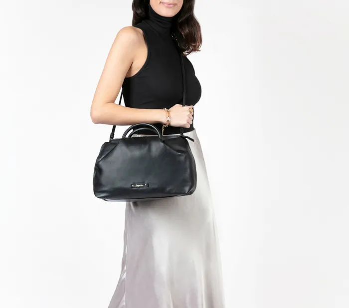 Repetto Womens Handbags Petit Drapp Bag Black Gift for Friend