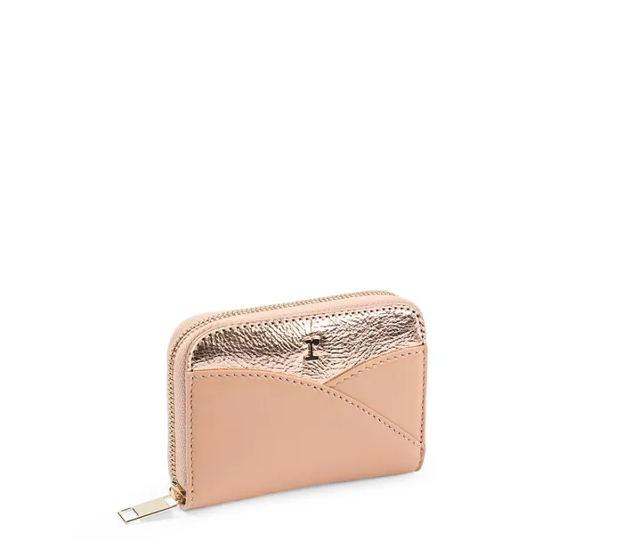 Repetto Womens Small Leather Goods Zippered Wallet Biscuit Nude And Pink Gold Online