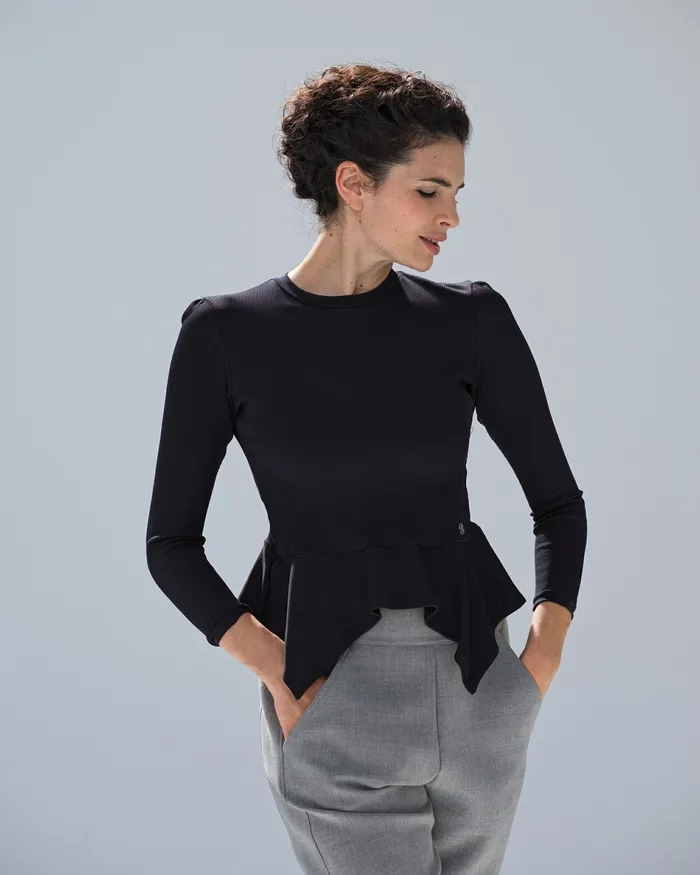 Repetto Womens Tops and TShirts Asymmetrical Top Black On Sale