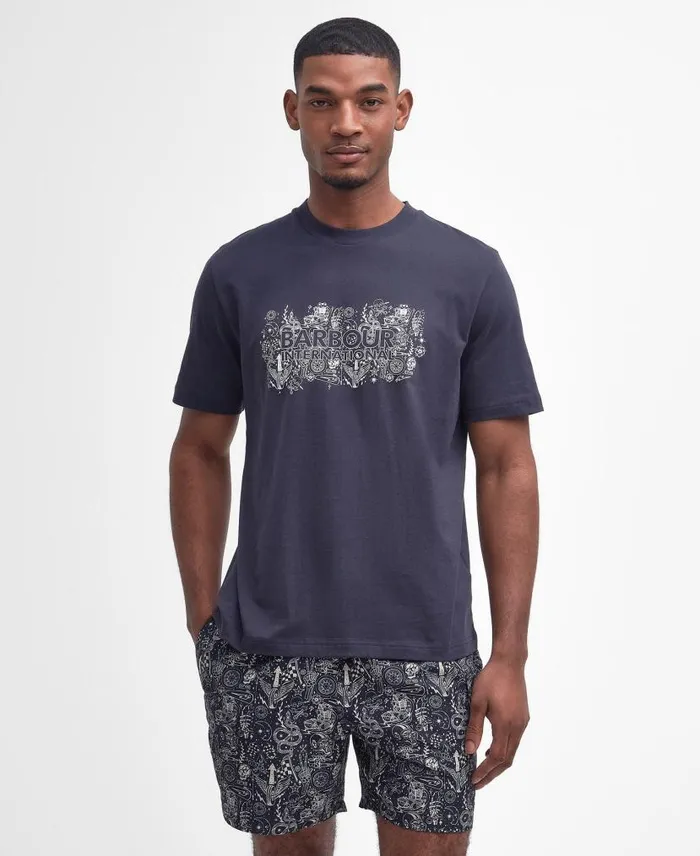 Ridley Graphic TShirt Bright White Men Barbour TShirts