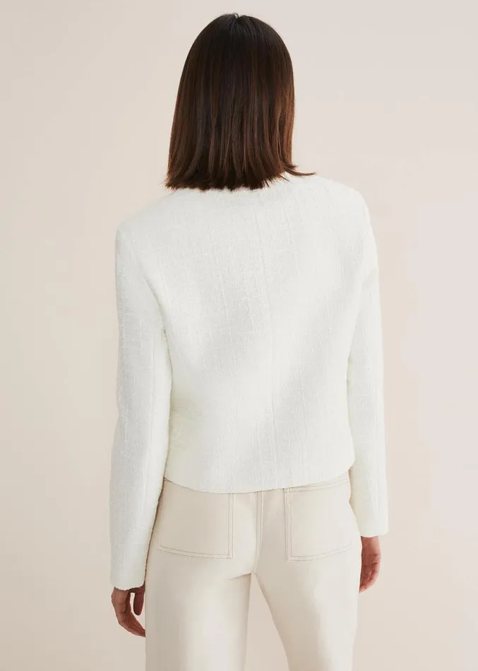 Ripley Tweed Jacket Ivory Women Phase Eight Jackets
