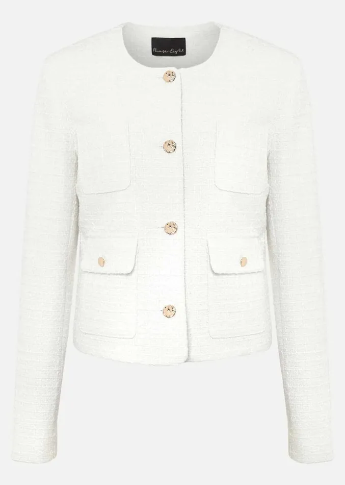 Ripley Tweed Jacket Ivory Women Phase Eight Jackets
