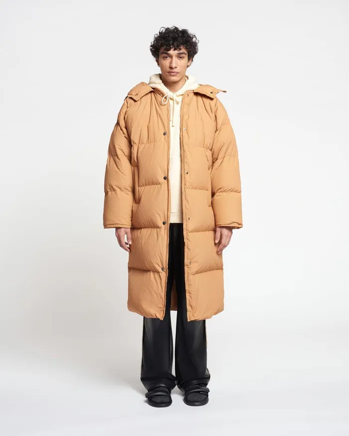 Riva Tech Poplin Puffer Coat Biscuit Women Nanushka Outerwear