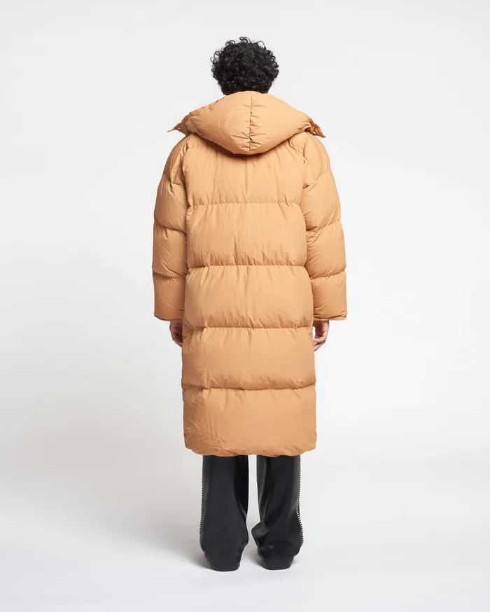 Riva Tech Poplin Puffer Coat Biscuit Women Nanushka Outerwear