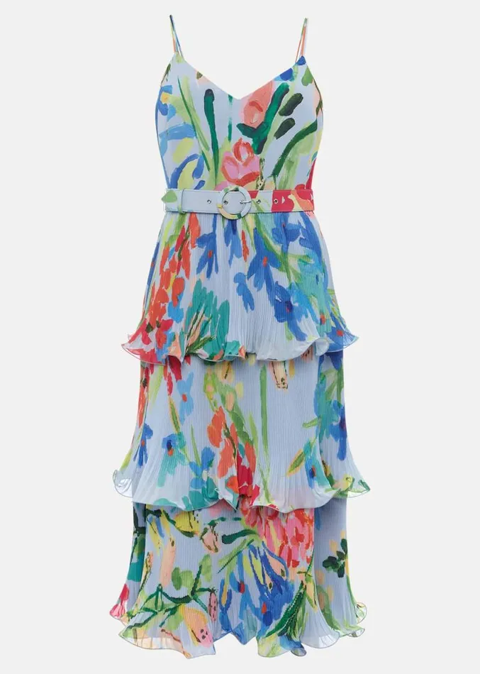 River Floral Tiered Midi Dress Multicoloured Women Phase Eight Dresses