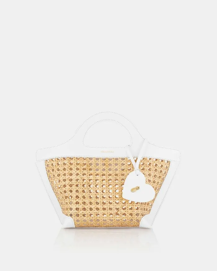 Riviera Tote Small Beige Women Aquazzura Shoulder Bags Riviera Tote Small Beige Women Aquazzura Shoulder Bags