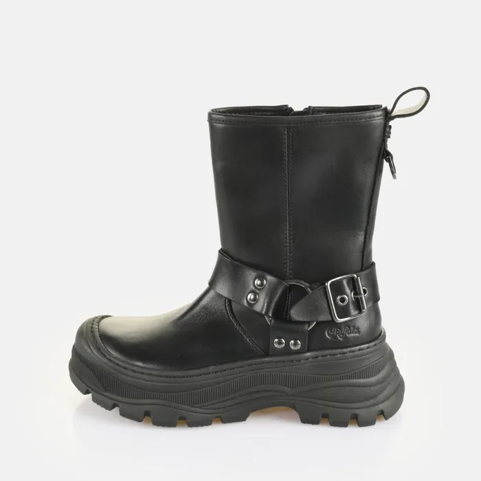 Roam Biker Hi Black Buffalo Boots and AnkleBoots