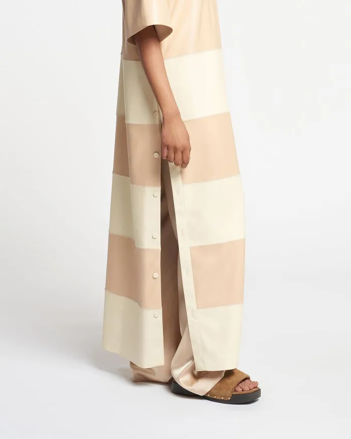 Robbie AltLeather Maxi Dress EggshellVanilla Women Nanushka Dresses