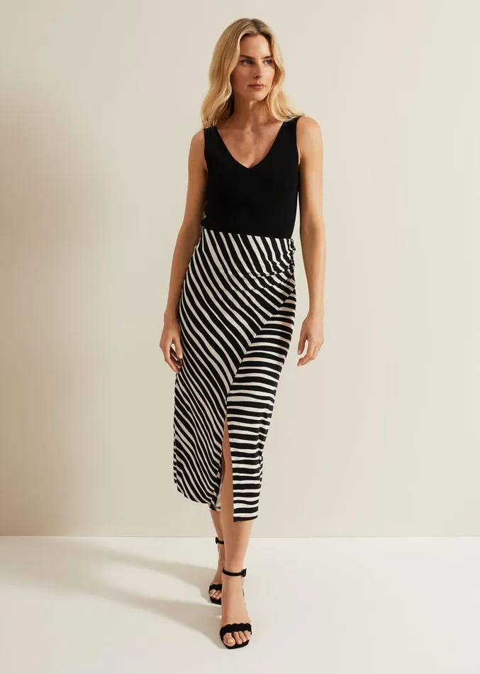 Rory Jersey Printed Maxi Skirt Blackstone Women Phase Eight Skirts