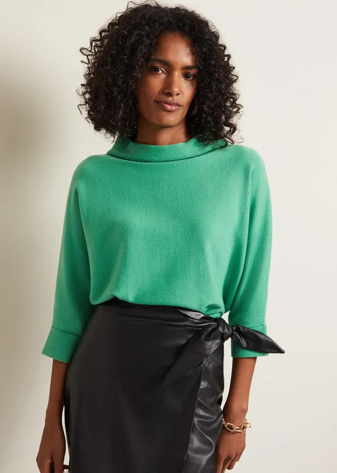 Salima Funnel Jumper Green Women Phase Eight Knitwear