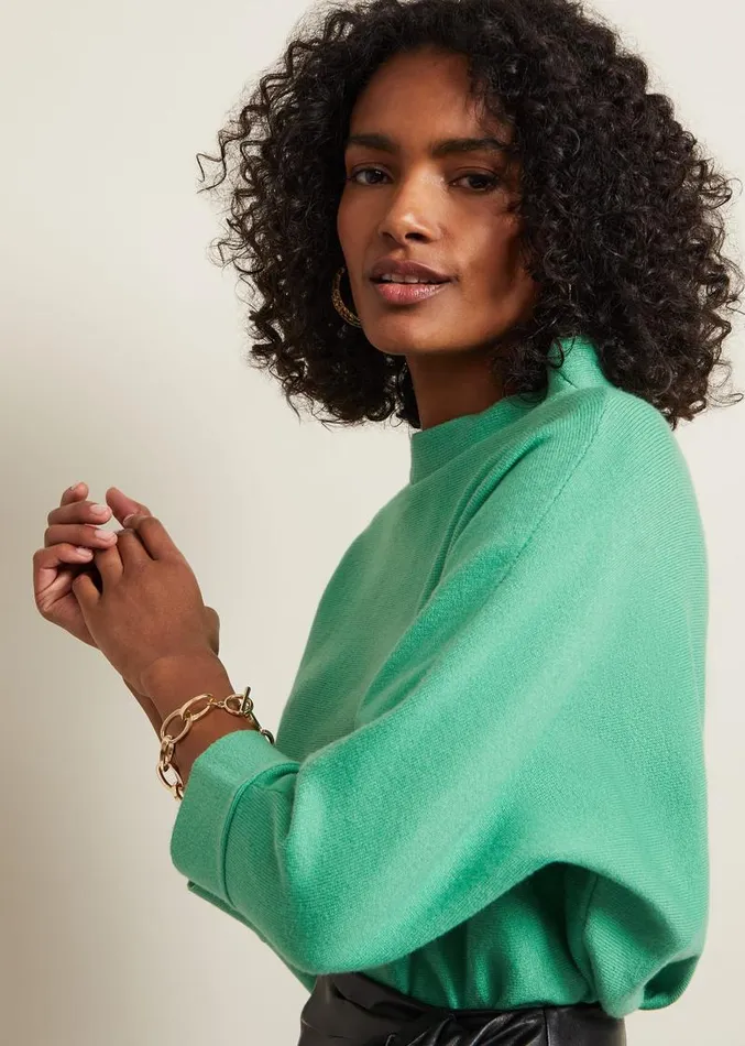 Salima Funnel Jumper Green Women Phase Eight Knitwear
