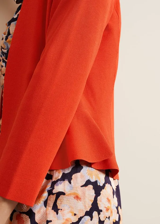 Salma Flare Hem Knitted Jacket Orange Women Phase Eight Knitwear