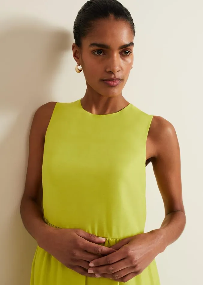 Sara Tiered Maxi Dress Lime Women Phase Eight Dresses