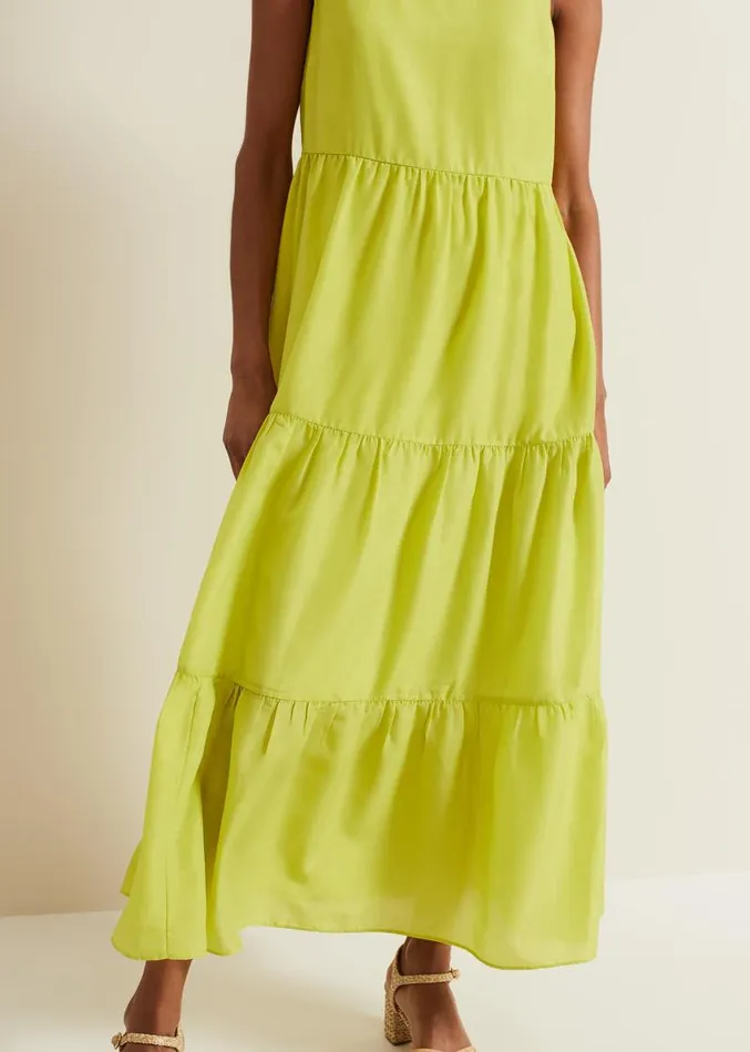 Sara Tiered Maxi Dress Lime Women Phase Eight Dresses