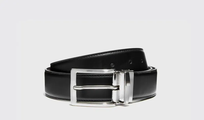 Scarosso Belts Men Cintura Reversibile Liscia Neramarrone Black Calf