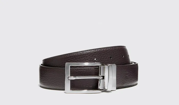 Scarosso Belts Men Cintura Reversibile Mista Neramarrone Black Calf