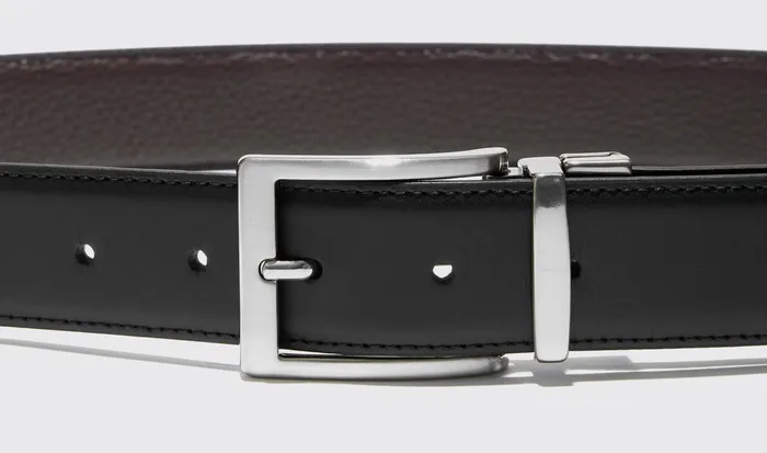 Scarosso Belts Men Cintura Reversibile Mista Neramarrone Black Calf