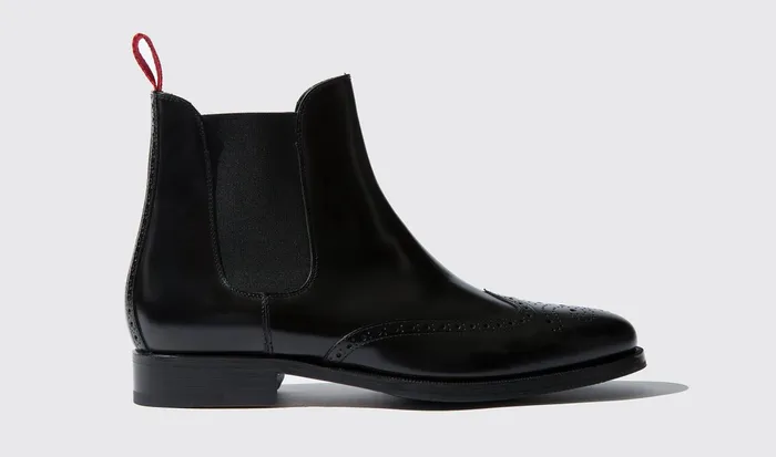 Scarosso Chelsea Boots Men Dario Nero Black Calf