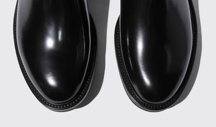 Scarosso Chelsea Boots Men Eric Black Bright Black 8211 Brushed Calf