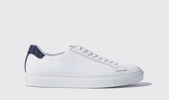 Scarosso Sneakers Men Pinstripe White White 8211 Calf
