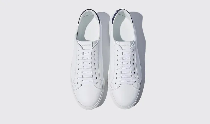 Scarosso Sneakers Men Pinstripe White White 8211 Calf