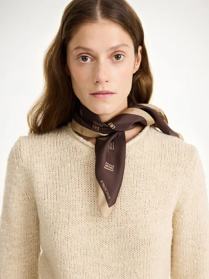 Scarves Women By Malene Birger Monnis Silk Scarf Shale