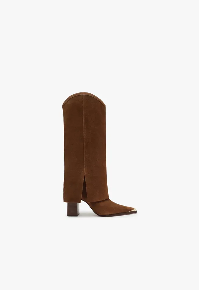 Schutz Shoes Boots Women Raffaela Cloak Boot Dark Caramel
