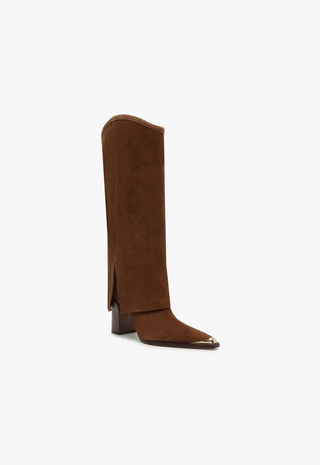 Schutz Shoes Boots Women Raffaela Cloak Boot Dark Caramel