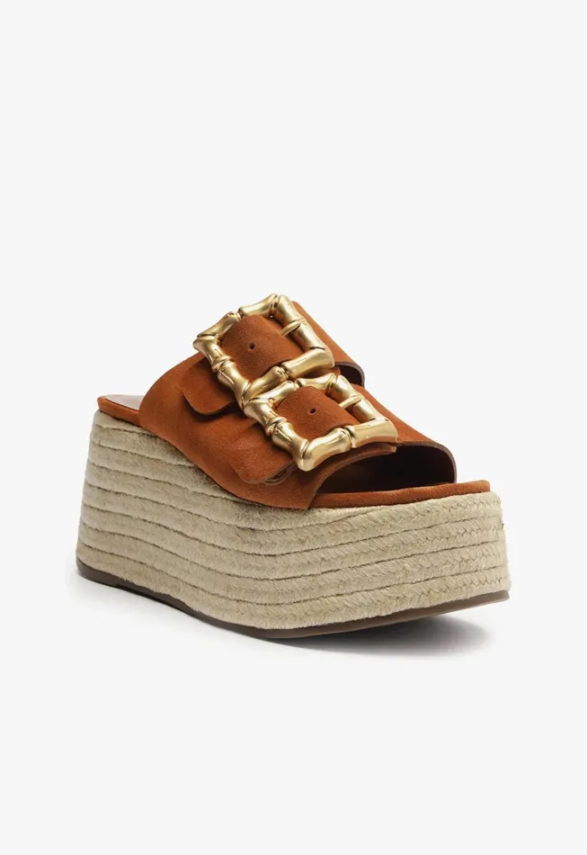 Schutz Shoes Enola Women Enola Rope Flatform Honey Peach