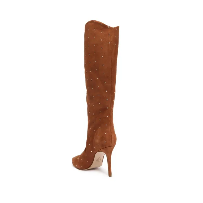 Schutz Shoes Maryana Boots Women Maryana Studded Suede Boot Brown Schutz Shoes Maryana Boots Women Maryana Studded Suede Boot Brown