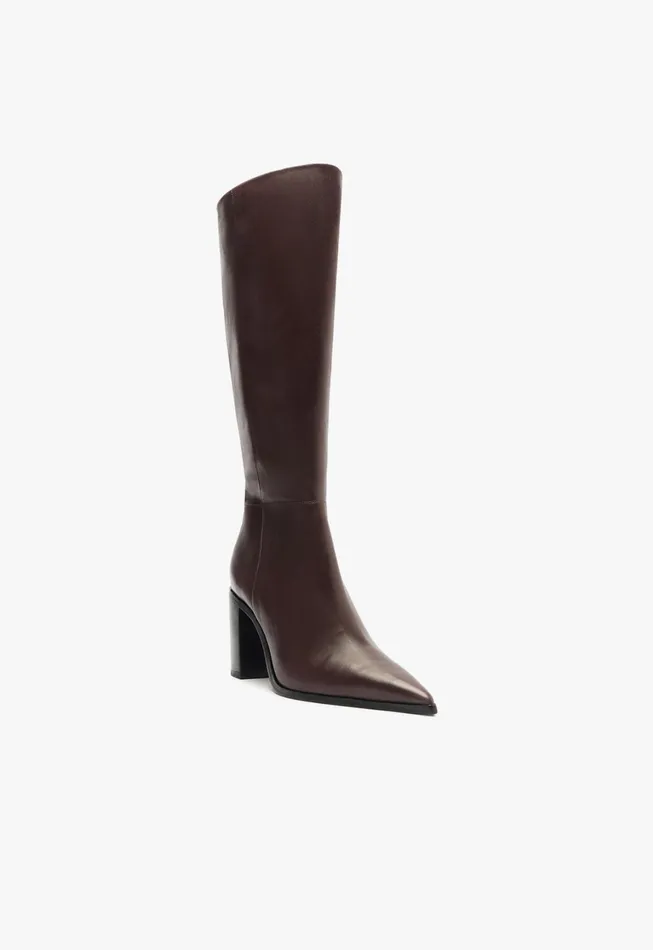 Schutz Shoes Mikki Boots Women Mikki Up Block Boot Brown