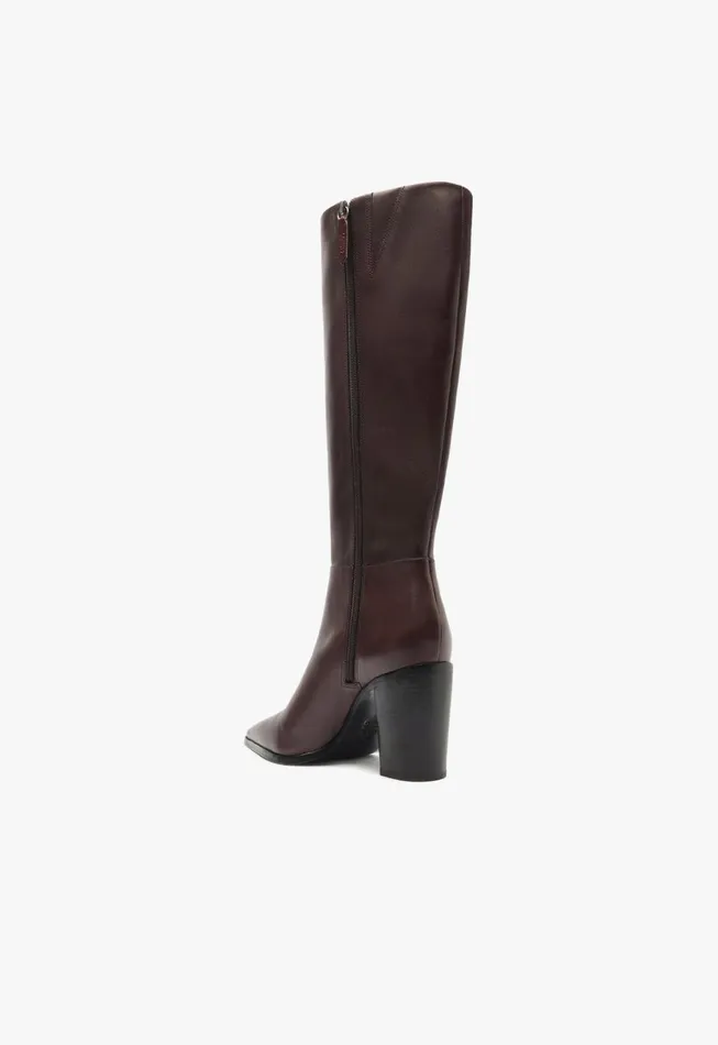 Schutz Shoes Mikki Boots Women Mikki Up Block Boot Brown