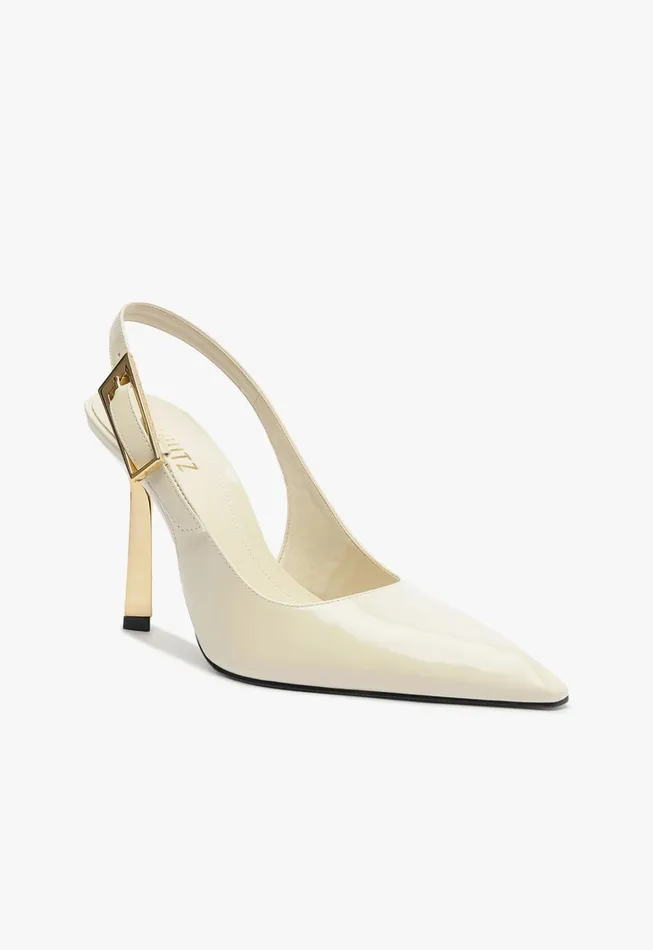 Schutz Shoes Women Ciara Patent Leather Pump White