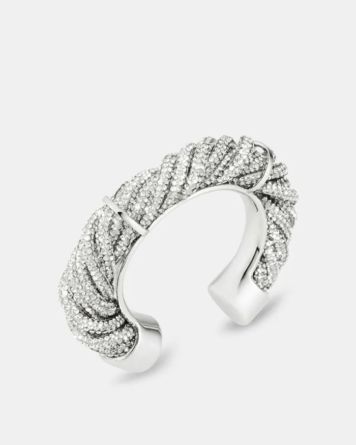 Scintilla Crystal Bangle Silver Women Aquazzura Jewelry Scintilla Crystal Bangle Silver Women Aquazzura Jewelry