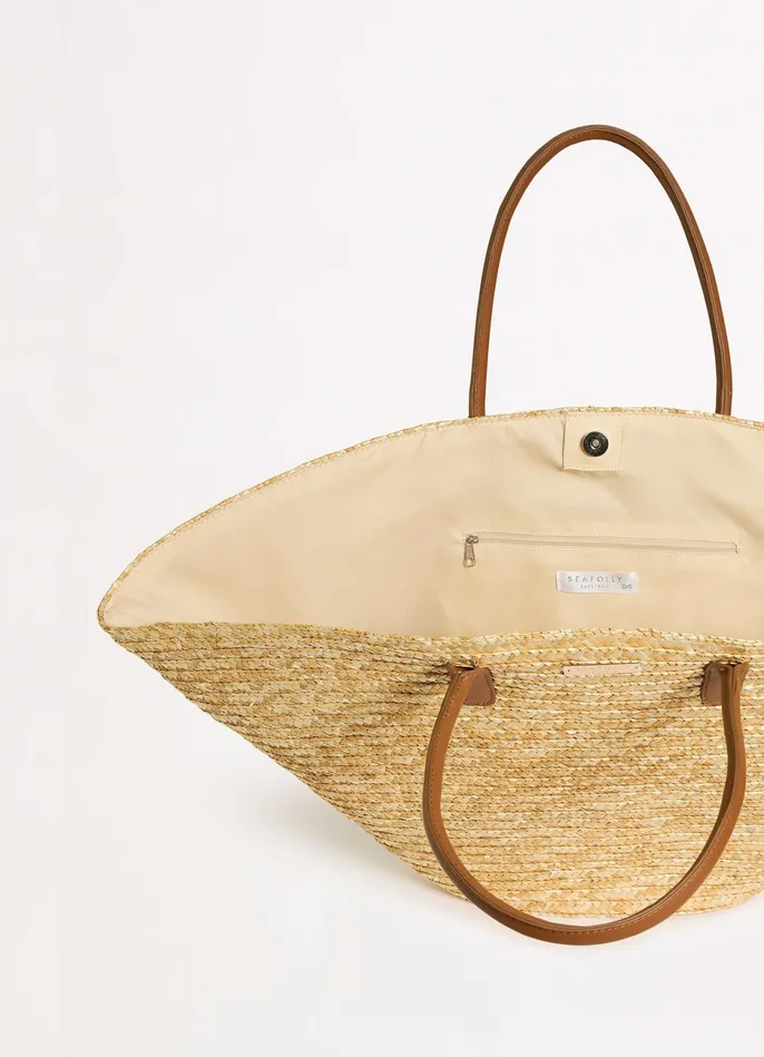 Seafolly Birds Of Paradise Straw Fan Tote Bag 8211 Natural Women Beach Bags Seafolly Birds Of Paradise Straw Fan Tote Bag 8211 Natural Women Beach Bags