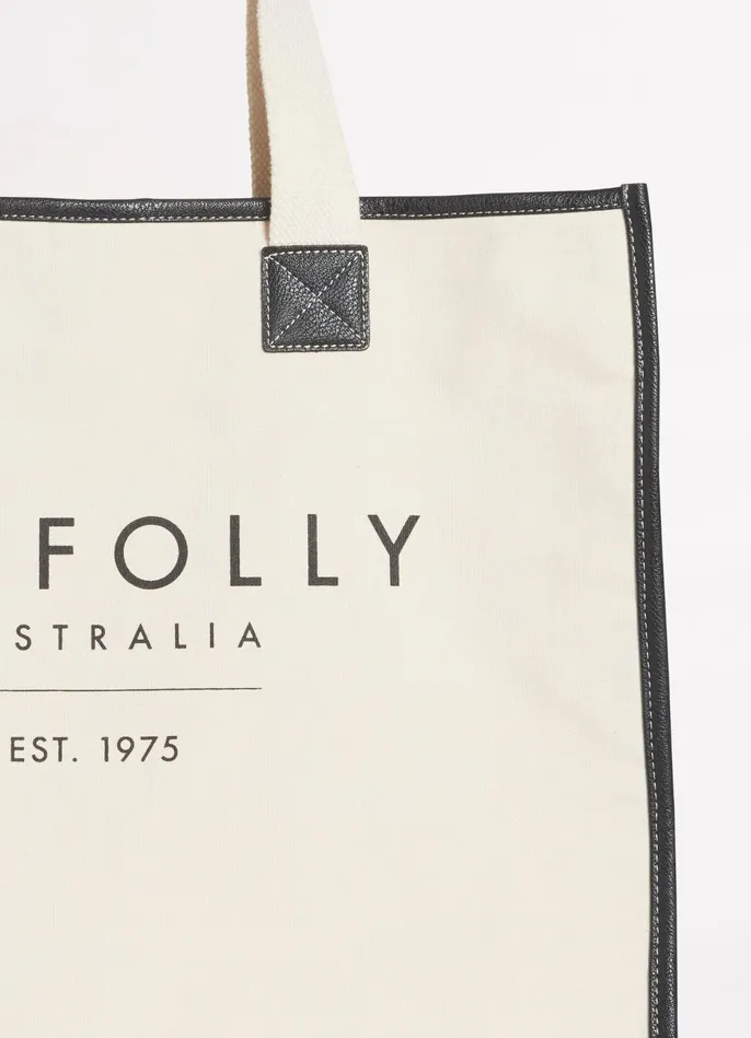 Seafolly Canvas Tote Bag 8211 Black Women Beach Bags Seafolly Canvas Tote Bag 8211 Black Women Beach Bags