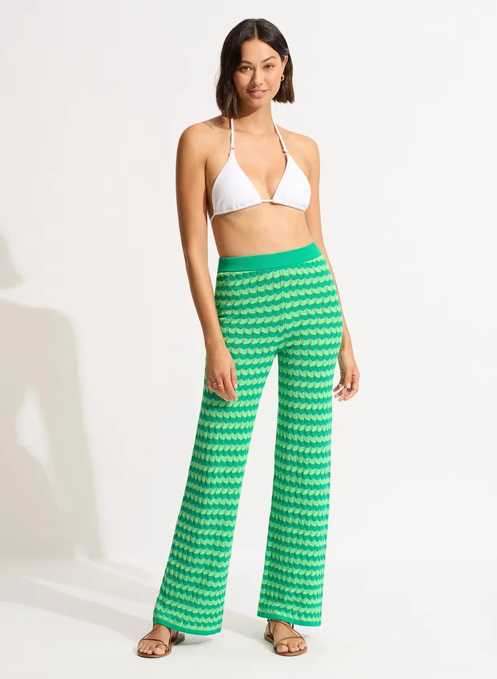 Seafolly Carnaby Knit Pant 8211 Jade Women Pants and Shorts