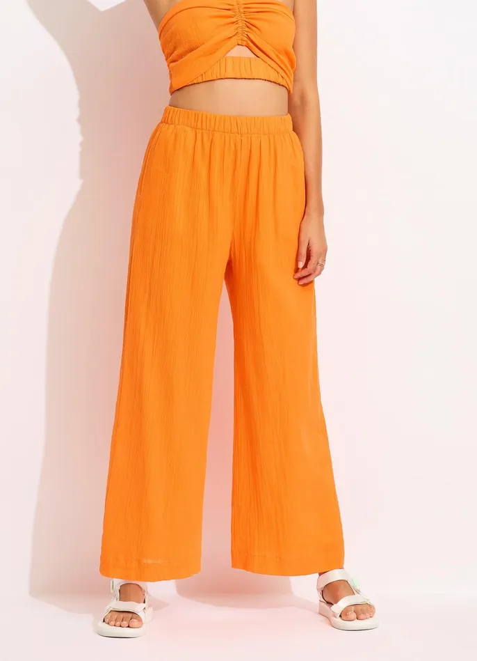Seafolly Crinkle Beach Pant 8211 Mandarin Women Pants and Shorts