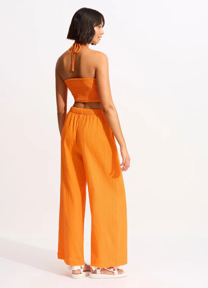 Seafolly Crinkle Beach Pant 8211 Mandarin Women Pants and Shorts