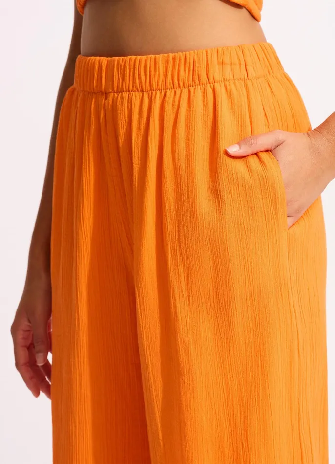 Seafolly Crinkle Beach Pant 8211 Mandarin Women Pants and Shorts