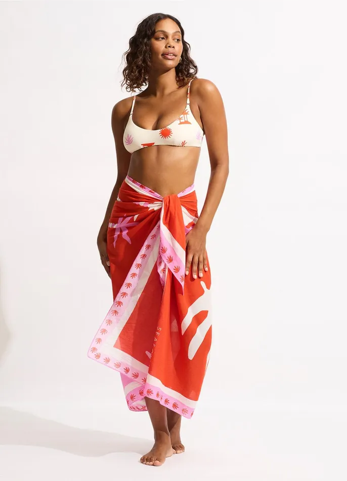 Seafolly La Palma Sarong 8211 Tamarillo Women Skirts and Sarongs Seafolly La Palma Sarong 8211 Tamarillo Women Skirts and Sarongs