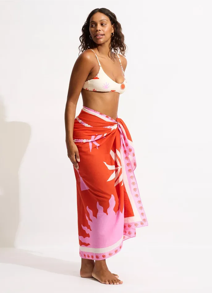 Seafolly La Palma Sarong 8211 Tamarillo Women Skirts and Sarongs Seafolly La Palma Sarong 8211 Tamarillo Women Skirts and Sarongs