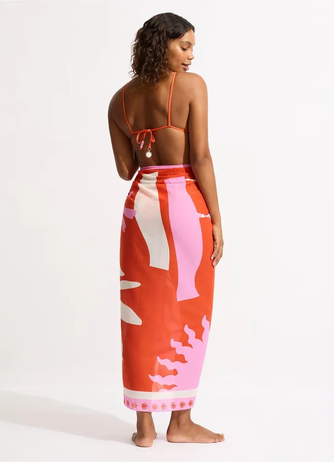 Seafolly La Palma Sarong 8211 Tamarillo Women Skirts and Sarongs Seafolly La Palma Sarong 8211 Tamarillo Women Skirts and Sarongs