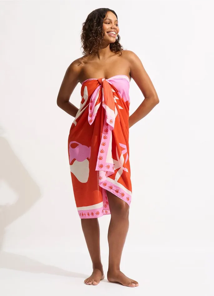 Seafolly La Palma Sarong 8211 Tamarillo Women Skirts and Sarongs Seafolly La Palma Sarong 8211 Tamarillo Women Skirts and Sarongs